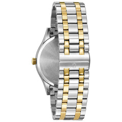 Bulova Mens Diamonds - 98D130 - Two Tone Gold/ Blue Dial