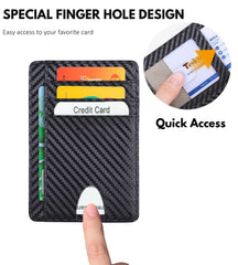 T Tersely Credit Card Holder Wallet, Slim Wallet RFID Blocking Front Pocket Wallet Minimalist Secure Thin Credit Card Holder (Black)