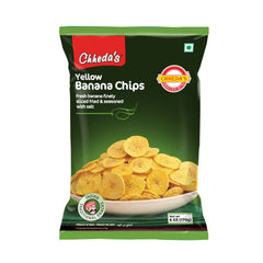 Chheda's Yellow Banana Chips, 170g | Plantain Chips, Fresh Banana Finely Sliced Fried & Seasoned With Salt | Authentic Indian Namkeen | Traditional Snacks | 100% vegetarian
