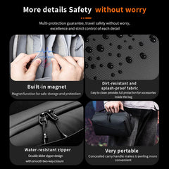 NALACAL All-in-One Electronic Accessories Travel Case, Large Capacity Cable Organizer Pouch for Cords, Chargers, Earphones, and Gadgets, Durable Waterproof Storage Bag with Multi Pockets and Handle