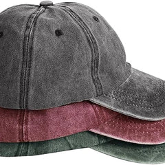 Pack Washed Plain Baseball Cap