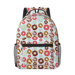 Rocae Colorful Donuts for Comfortable Student Backpack - Lightweight ,Durable School Bag Ideal for Middle School, High School, and College