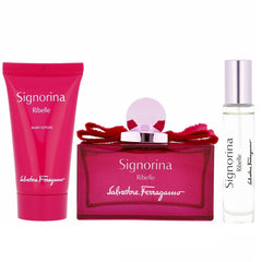 Salvatore Ferragamo Signorina Ribelle Set For Women EDT 100Ml + EDT 10Ml + B Lotion 50Ml - AllurebeautypkSalvatore Ferragamo Signorina Ribelle Set For Women EDT 100Ml + EDT 10Ml + B Lotion 50Ml
