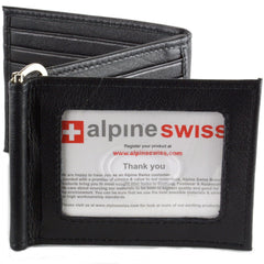 Alpine Swiss Mens Leather Wallet Z Shape Trifold Bifold