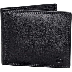 Flying Fossil Genuine Leather Hand-Crafted Wallet For Men, Black, FFW00003