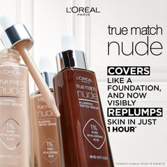 L’Oréal Paris True Match Tinted Serum Foundation, 1% Hyaluronic Acid, Hydrating Formula, Replumps Skin in 1 Hour for a Natural Glowing Finish, 30ml, Shade 2-3 Light