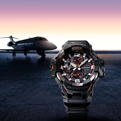 G-Shock Casio Black Red Gravitymaster Tough Solar Analog Watch GR-B300-1A4