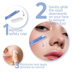 About Face Kai Ultimate Complete Facial Perfecting Kit for Shaving & Exfoliating - Includes 3 Beauty Groomers for Hair Removal and Dermaplaning from Neck, & Hairline