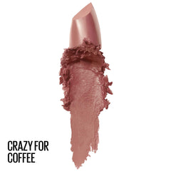 Maybelline Color Sensational Lipstick, Lip Makeup, Cream Finish, Hydrating Lipstick, Crazy for Coffee, Nude Pink,1 Count