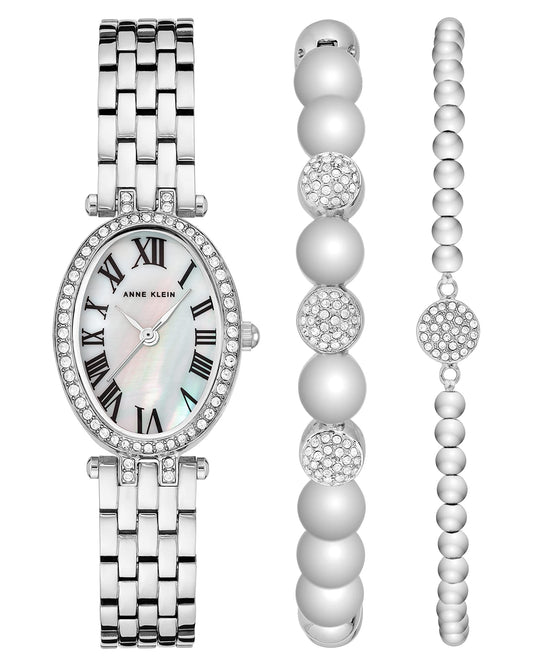 Anne Klein Women Analog Mixed Metal Silvertone Watch