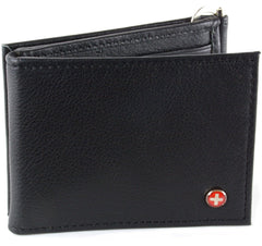 Alpine Swiss Mens Leather Wallet Z Shape Trifold Bifold