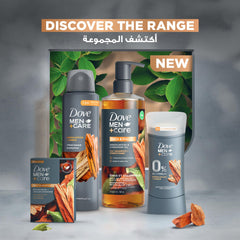 DOVE MEN + CARE Antiperspirant Deodorant Spray, Sandalwood & Amber, Plant-Based Moisturizer, Triple Defense Technology, 72H Protection, 150ml