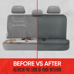 BDK Motor Trend Aquashield Gray Waterproof Rear Bench Car Seat Cover - Padded Neoprene Back Seat Cover For Cars, Ideal Back Seat Protector For Kids & Dogs, Interior Covers For Auto Truck Van Suv
