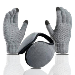 SANKRO Winter Gloves for Men and Women, Thermal Gloves, Touch Screen, Elastic Knitted Gloves with Warm Lining, Thermal Winter Gloves - for Running, Cycling, Driving - Gray