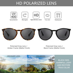SUNGAIT Vintage Round Sunglasses for Women Men Classic Retro Designer Style