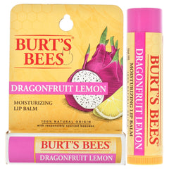 Burt's Bees Dragonfruit Lemon Moisturizing Lip Balm for Unisex 0.15 oz Lip Balm, Yellow