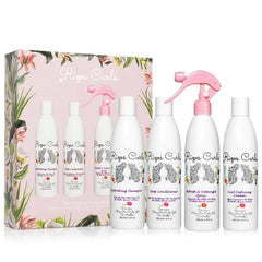 Rizos Curls Complete 4-Step Bundle – Hydrating Shampoo, Deep Conditioner, Refresh & Detangle Spray & Curl Defining Cream for Wavy, Curly & Coily Hair