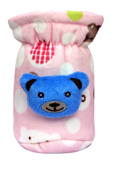 The Cheeky Kidzz Stretchable Soft Velvet Plush Attractive Overall Animal Prints Baby Feeding Cover with Holding Strap Suitable for 40ml 50ml 60ml Feeding Broad and Narrow Neck Feeding Bottles(Pack of