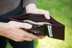 Stealth Mode Leather Trifold RFID Wallet For Men With Flip Out ID Holder - Brown