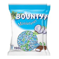 Bounty Miniatures Pack of 2x150g, 14 Chocolate Bars with Milky, Tender and Moist Coconuts For a Creamy Texture, Exotic Chocolate Taste