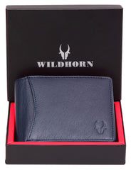 WildHorn Men Leather Wallet for Men Men's Wallet - NAVY