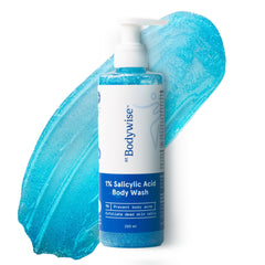Be Bodywise 1% Salicylic Acid Body Wash Shower Gel | Prevents Body Acne, Bumpy skin, Exfoliates & Deep cleanses skin | Paraben & SLS free | Suitable for all skin types | 250ml
