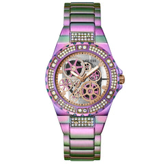 GUESS Reveal Collection Analog Rose Gold Dial Women's Watch-GW0302L3