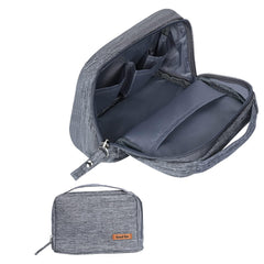 TERRIFI External Hard Drive Case Bag, Electronics Accessories Organizer Bag, Travel Organizer Bag for Men, Portable Gadget Bag for Cables, Headphone, Charger, Power Bank, Memory Card(Grey)