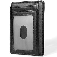 T Tersely Credit Card Holder for Men,Card Wallet, Slim Minimalist Wallet,RFID Card Holder Blocking Front Pocket Secure Thin Credit Card Wallet, Holds up to 7 Cards, Ideal for Travel (Plain Black)