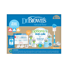 Dr. Brown's Options + Wide-Neck Glass Baby Bottle Starter Set