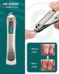MR.GREEN Nail Clipper 4Pcs Set, Stainless Steel Manicure Pedicure Set, Medical Grade Grooming Kit with Travel Case Gift Box for Man & Woman - Mr-6105
