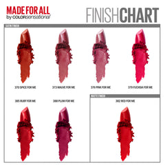 Maybelline New York Color Sensational Made for All Lipstick,388 Plum For Me, Satin Purple Lipstick