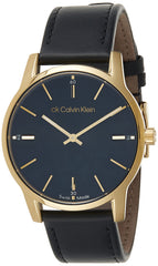 UNISEX'S QUATRZ IONIC GOLD PLATED STEEL SWISS WATCH - Black