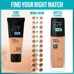 Maybelline New York New York Fit Me Matte & Poreless Foundation 16H Oil Control with SPF 22-136