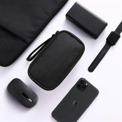 Bevegekos Travel Tech Kit, Universal Carrying Organizer Case Bag for Small Electronics and Accessories, Waterproof (Black)