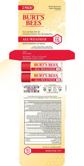 Burt's Bees Lip Balm Valentines Day Gifts for Her, Moisturizing Lip Care SPF 15 Spring Gift, for All Day Hydration, 100% Natural with Sunscreen, Water Resistant, All-Weather (2 Pack)