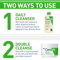 CeraVe Hydrating Foaming Cleanser with Squalane, Hyaluronic Acid & Ceramides | Moisturizing for Dry to Very Dry Skin | Fragrance & Residue Free 8 FL Oz