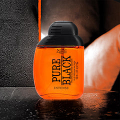 Creation Lamis Deluxe Pure Black Intense Eau de Toilette Perfum for Men, Amber & Bergamot Long Lasting Masculine Fragrance, Body Perfume for Men - 100ML