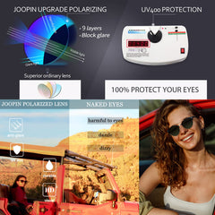 Joopin Polarized Semi Rimless Sunglasses Men Women, Classic Half Frame Sun Glasses UV400 Protection