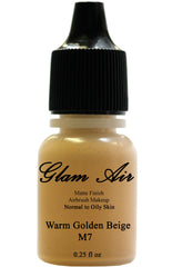 Glam Air Airbrush Makeup Matte Foundation Water-based Makeup (0.25 Oz.) (Ideal for Normal to Oily Skin)(choose Your Color From the Drop Down Menu) (M7 Warm Golden Beige)