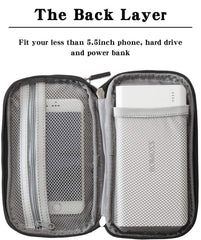 Liumrlte Travel Electronics Organizer, Portable Carrying Pouch for Power Bank, Phone, Wall Charger, USB Cables and Other Phone Accessories