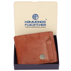 HAMMONDS FLYCATCHER RFID Protected Premium Genuine Leather Wallet for Men HF577V, Antique Tan, Minimalist, Antique Tan, Minimalist