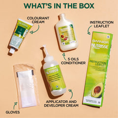 Garnier Nutrisse Permanent Hair Dye, Natural-looking, hair colour result, For All Hair Types, 5.3 Golden Brown