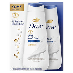 Dove Body Wash, Deep Moisture, 22 oz, Twin Pack