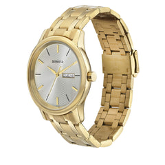 Sonata Light Champagne Dial Analog watch For Men-NR7134YM03