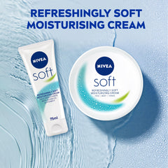 NIVEA Moisturising Cream, Soft Refreshing Tube - 75ml