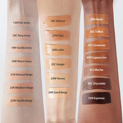 Cushion Foundation, 24H Flawless Skin, Radiant Shine, No Oxidation, Long-Lasting, Non-Creasing, 60% Hydrating Skincare Infused Korean Foundation, Valentines Gifts (23N Medium Beige)
