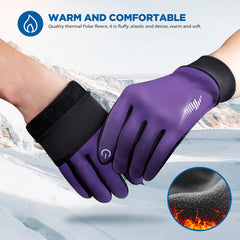 SIMARI Winter Gloves Men Women Touch Screen Glove Cold Weather Warm Gloves Freezer Work Gloves Suit for Running Driving Cycling Working Hiking 102 - Plum