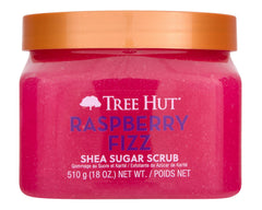 Tree Hut Raspberry Fizz Shea Sugar Scrub | 510g | Exfoliating & Nourishing | Juicy Raspberries & Chia Seed Oil | Paraben-Free & Vegan