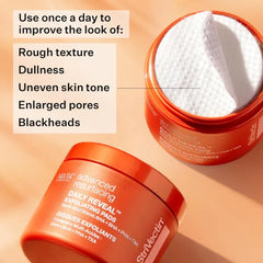 StriVectin Advanced Resurfacing Daily Reveal Exfoliating Face Pads, Visibly Smooths and Brightens Skin, Reduces Blackheads 60 ct